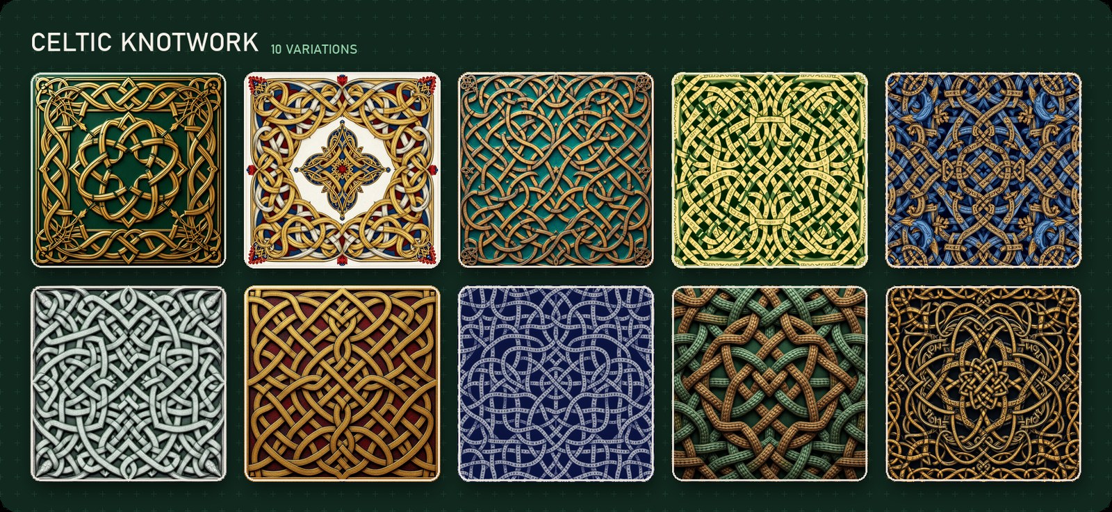 Celtic Knotwork — 10 variations