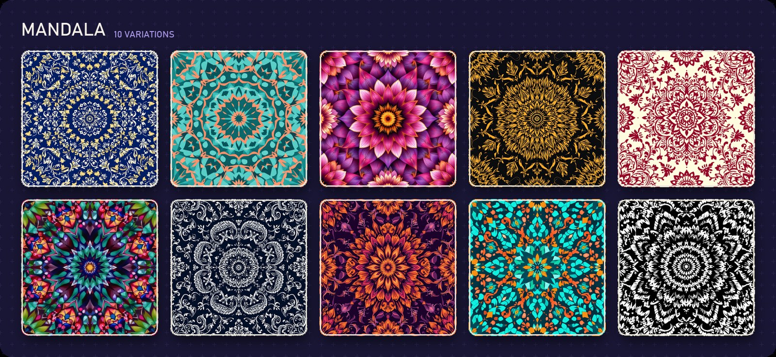 Mandala — 10 variations